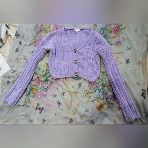 NWOT Private Plush Crop Cardigan